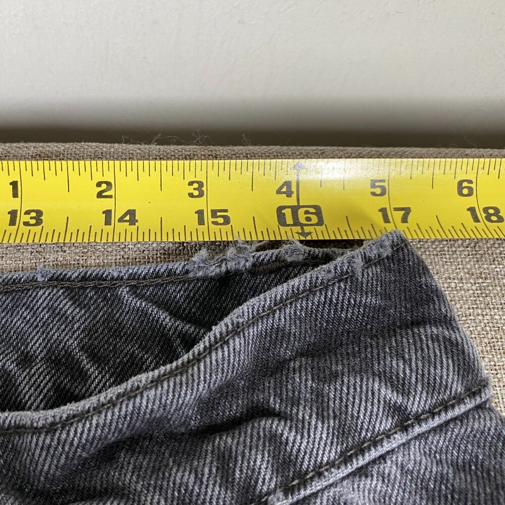 Urban Outfitters BDG Jack Wide Leg Jeans Men's 34 High Rise Gray Frayed Hem - Picture 9 of 14